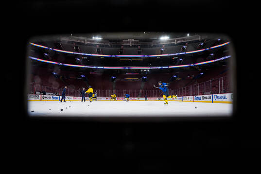 Mika Zibanejad of Sweden at a practice session