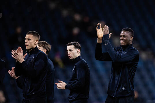 AIKs Filip Benkovic, Bersant Celina och Emmanuel Gono