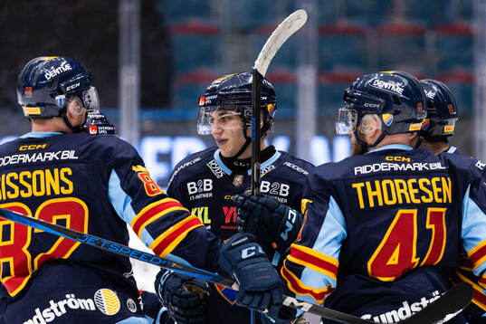 Djurgårdens Victor Eklund jublar