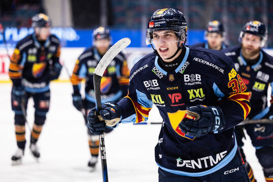 Djurgårdens Victor Eklund jublar