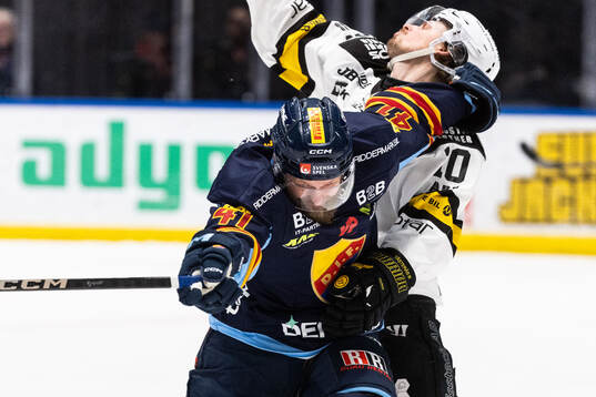 Djurgårdens Patrick Thoresen och Västerås Jimmie Jansson