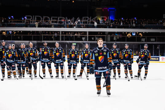 Djurgårdens Viggo Björck jublar