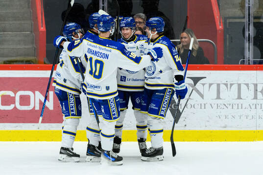 Leksands spelare jublar