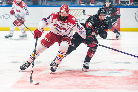 Timrås Per Svensson och Malmö Redhawks Robin Hanzl
