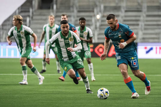 Hammarbys Abdelrahman Boudah Saidi och Varbergs Erion Sadiku