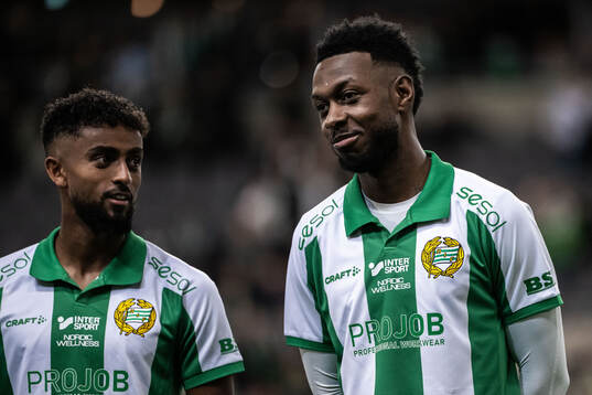 Hammarbys Tesfaldet Tekie och Shaquille Pinas