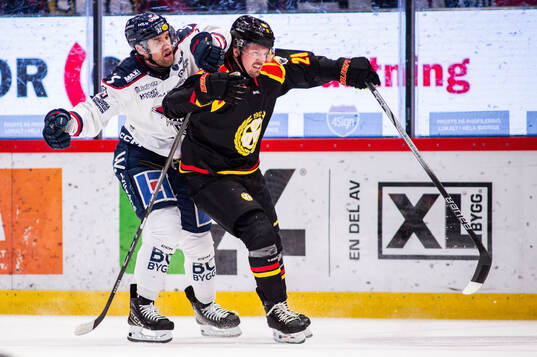 Linköpings Patrick Russell och Brynäs Johannes Kinnvall