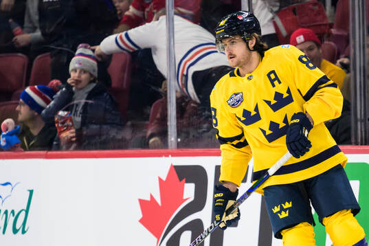 William Nylander of Sweden at warm-up