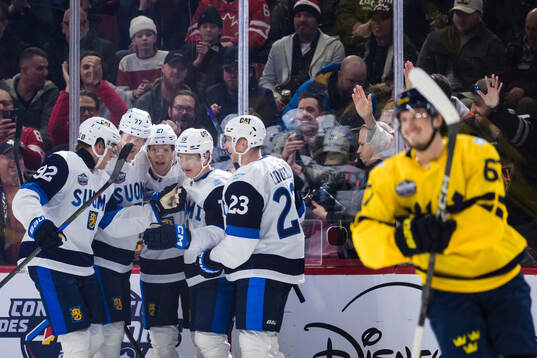 Patrik Laine, Niko Mikkola, Eetu Luostarinen, Anton Lundell
