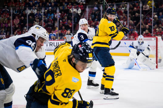 Mikko Rantanen and Olli Määttä of Finland are being