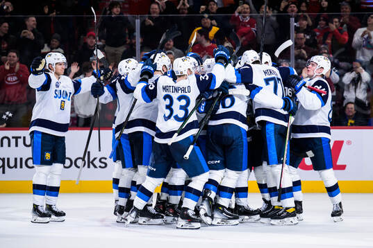Players of Finland celebrate
