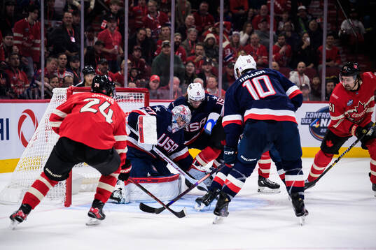 Goaltender Connor Hellebuyck of USA