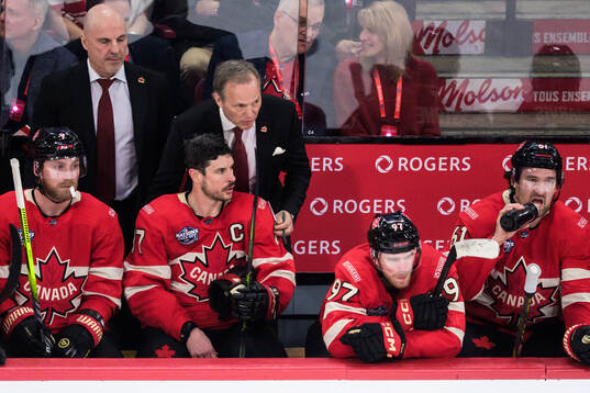Sam Bennett, Sidney Crosby, Connor McDavid and Mark Stone