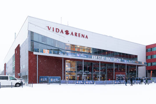 Exteriör vy på Vida arena