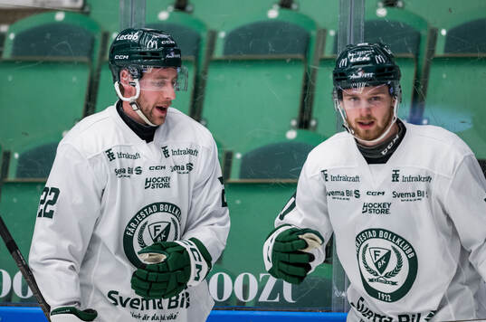 Färjestads Per Åslund och Marcus Westfält