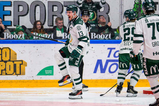 Färjestads Joel Kellman jublar