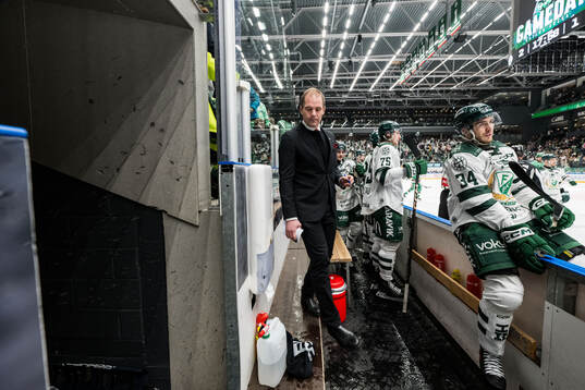 Färjestads tränare Thomas Mitell