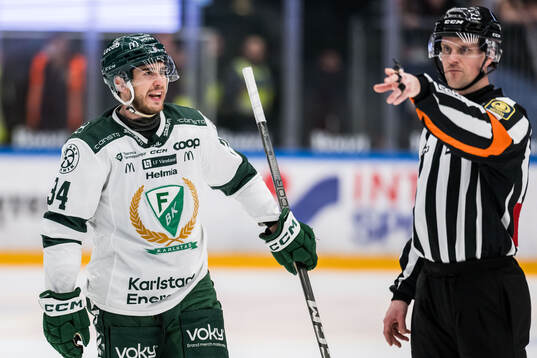 Färjestads Michael Lindqvist reagerar