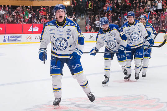 Leksands Kalle Östman jublar