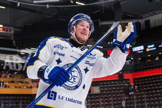 Leksands Kalle Östman jublar