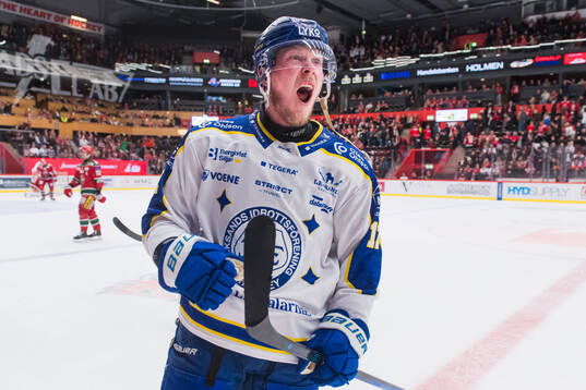 Leksands Kalle Östman jublar