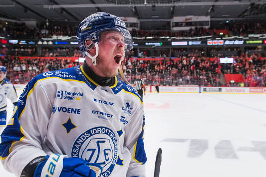 Leksands Kalle Östman jublar