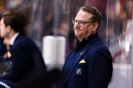 Södertäljes tränare Magnus Bogren reagerar