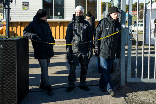 Landskronas sportchef Billy Magnusson, Victor Karlsson och
