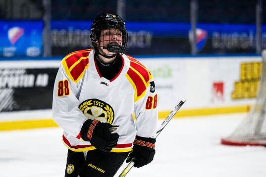 Brynäs Stina Sandberg jublar