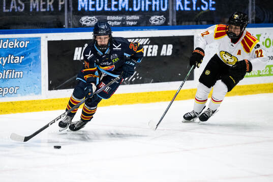 Djurgårdens Wilma Georgny och Brynäs Hanna Thuvik