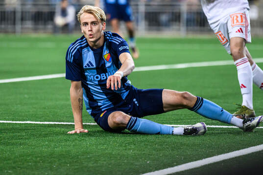 Djurgårdens Oskar Fallenius deppar