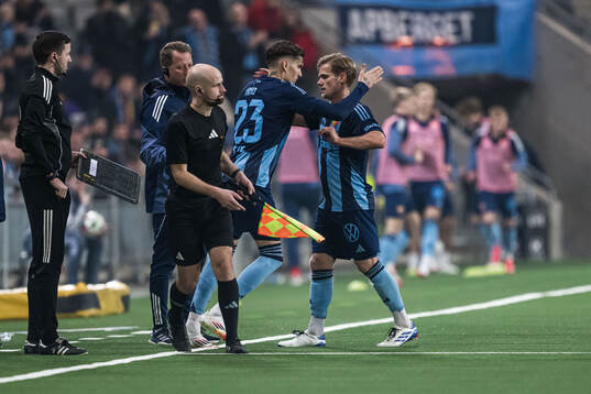 Djurgårdens Nino Zugelj och Hampus Finndell