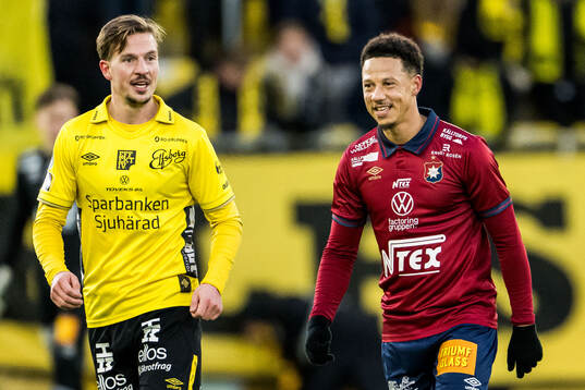 Elfsborgs Simon Olsson och Örgrytes Tobias Sana