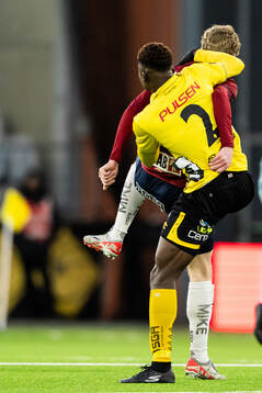 Elfsborgs Terry Yegbe och Örgrytes Liam Andersson