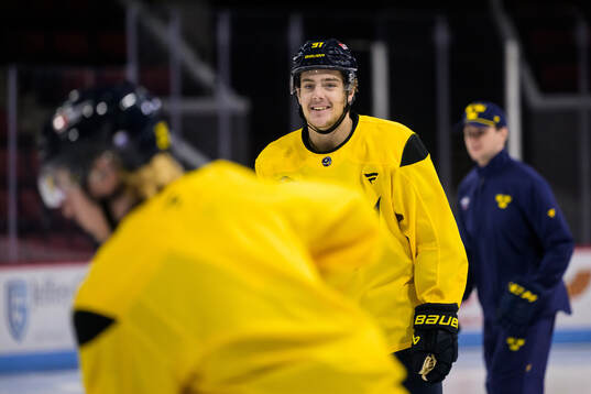 Leo Carlsson of Sweden at a practice session