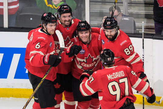 Travis Sanheim, Mark Stone, Brayden Point, Drew Doughty and