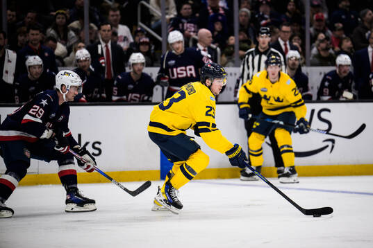 Brock Nelson of USA and Lucas Raymond of Sweden