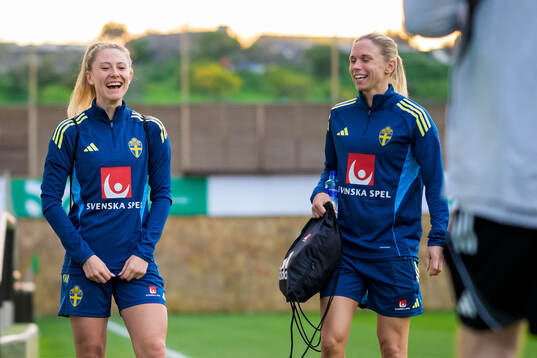 Rebecka Blomqvist and Jonna Andersson of Sweden