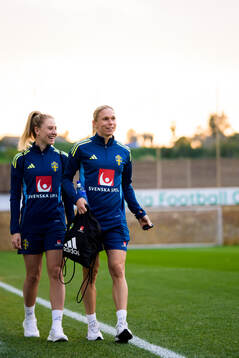 Rebecka Blomqvist and Jonna Andersson of Sweden
