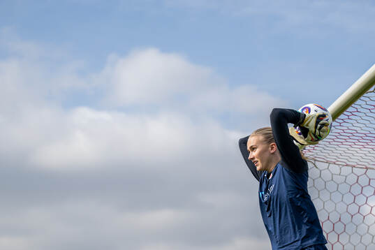 Goalkeeper Selma Panengstuen of the Norwegian women's
