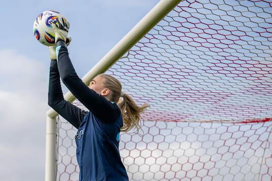 Goalkeeper Selma Panengstuen of the Norwegian women's