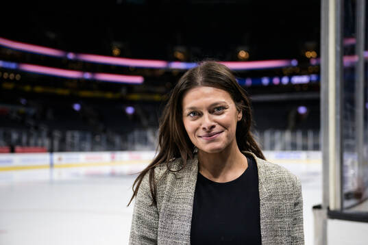Sara Civian, reporter for The Bleacher Report, poses for a