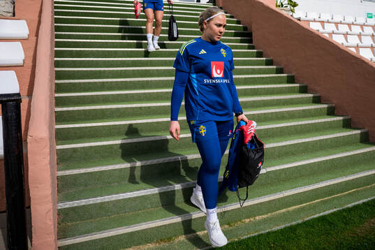 Goalkeeper Sofia Hjern of the women’s national football