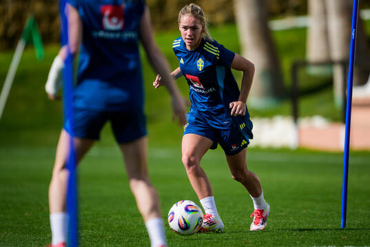 Hanna Lundkvist of the women’s national football team of