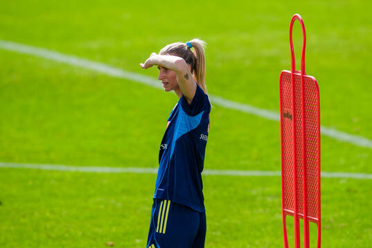 Sofia Jakobsson of the women’s national football team of