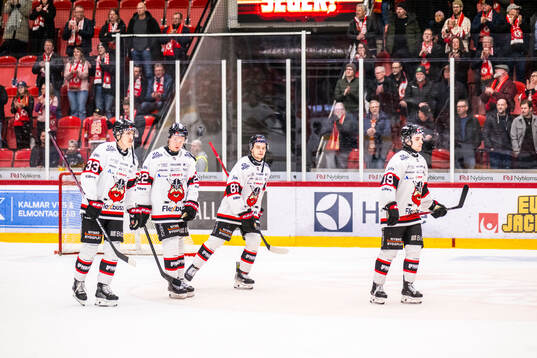 Nybros Felix Olsson, Kalle Carlsson, Maksim Semjonov och