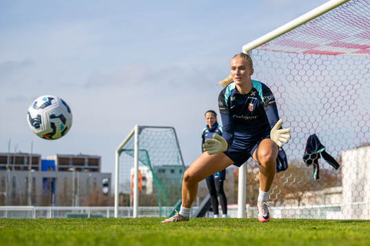 Goalkeeper Selma Panengstuen of the Norwegian women's