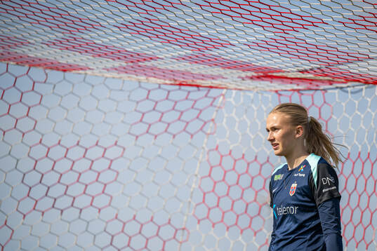 Goalkeeper Selma Panengstuen of the Norwegian women's