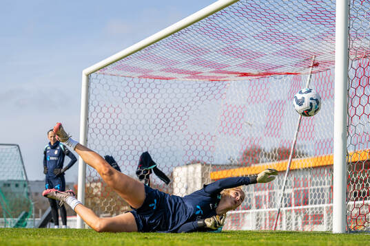 Goalkeeper Selma Panengstuen of the Norwegian women's