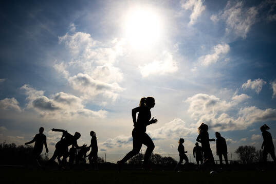 The silhouette of Justine Kielland of the Norwegian women's